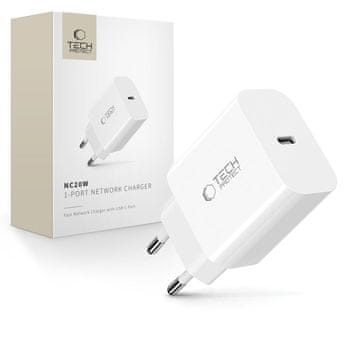 1 to 3 Stenski Polnilec Tech-Protect 1-Port Pd 20W Za Telefone Apple Samsung