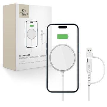 1 to 3 Tech-Protect Magnetni Induktivni Polnilec Qi15W-A44 Za Iphone 12 13 14 15