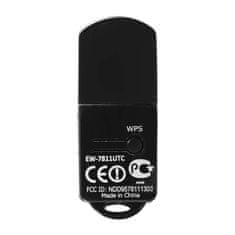 Nedis Brezžični USB adapter AC600 2,4/5 GHz (dvopasovni) črn 