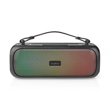 Nedis Bluetooth Party Boombox | 4,5 ure | 2,0 | 45 W| Predvajanje medijev: AUX / USB | IPX5 | Sinhronizirati | Ročaj za prenašanje | Lučke za zabave | Črna