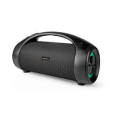 Nedis Bluetooth Party Boombox | 6 ur | 2,0 | 50 W | Predvajanje medijev: AUX / USB | IPX5 | Sinhronizirati | Ročaj za prenašanje | Lučke za zabave | Črna 