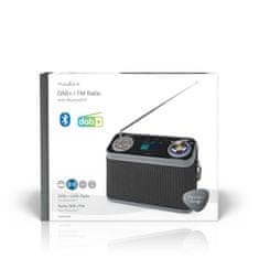 Nedis DAB+ radio | Oblikovanje namizja | DAB+ / FM | 2,4" | Barvni zaslon | Napajanje z baterijo/napajalnik | Digitalno | 24 W | Bluetooth | Vtičnica za slušalke | Budilka | Časovnik za izklop | Ročaj za 