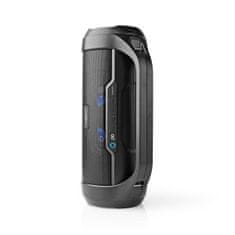 Nedis Bluetooth Party Boombox | 6 ur | 2,0 | 120 W | Predvajanje medijev: AUX / Micro SD / USB | IPX5 | Sinhronizirati | Ročaj za prenašanje | Lučke za zabave | Črna 