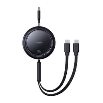 1 to 3 Baseus Usb-C Kabel 2V1 Svetlo Ogledalo Za Telefone In Prenosnike 100W 1M