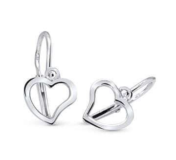 Cutie Jewellery Uhani iz belega zlata s srčki C2760-10-X-2