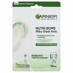 Garnier Tekstilna maska za obraz z mandljevim mlekom za suho in občutljivo kožo Skin Natura l s (Milky Tissu