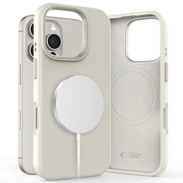 Tech-protect TEHNIČNO ZAŠČITNI SILIKONSKI OVITEK PURE MAGSAFE ZA IPHONE 16 PRO COSMIC LATTE