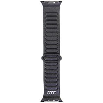 Audi Apple Watch Band 40mm Audi usnjen magnet črne barve