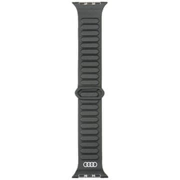 Audi Pašček za Apple Watch 44 mm Audi sintetično usnje črne barve