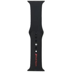 1 to 3 Audi Pašek Sport Red Logo Za Apple Watch 44 45 46 49Mm Črn Silikon