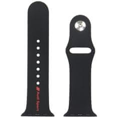 1 to 3 Audi Sport Pašek Za Apple Watch 40 41 42Mm Črn Silikon Z Logotipom