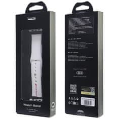 1 to 3 Audi Pašek Za Apple Watch 44 45 46 49Mm Z Logo Rdeč S Silikonskim Materialom