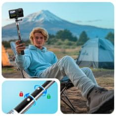 Tech-protect MONOPAD IN SELFI PALČKA TECH-PROTECT GA100 ZA GOPRO / DJI ČRNA