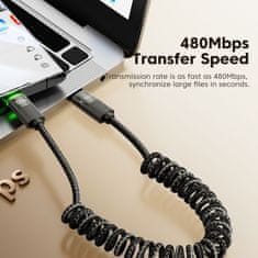 Tech-protect TECH-PROTECT UB20T ULTRABOOST KABEL TYPE-C PD100W/5A 180CM ČRNEGA RAZMERJA