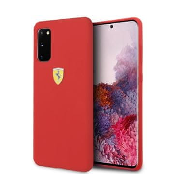Ferrari Silikonski ovitek za Samsung Galaxy S20 Ferrari, rdeč