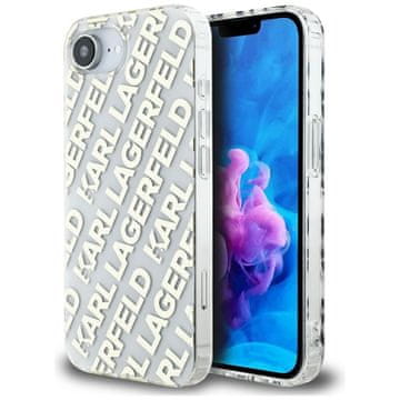 Karl Lagerfeld Ovitek Karl Lagerfeld IML Repeat Logo zlate barve za iPhone 16e
