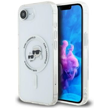 Karl Lagerfeld Karl Lagerfeld IML Metal Karl & Choupette Heads MagSafe ovitek za iPhone 16e bel