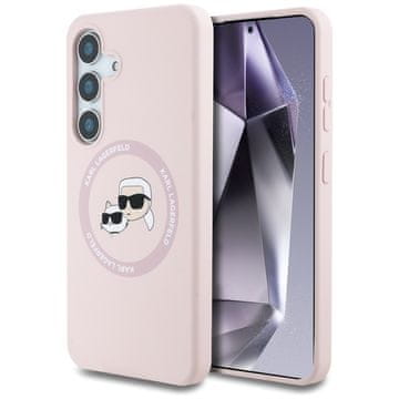 Karl Lagerfeld Ovitek Karl Lagerfeld MagSafe za Samsung Galaxy S25 Plus, roza