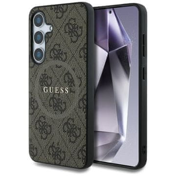 Guess Ovitek Guess z usnjenim MagSafe ovojem za Samsung Galaxy S25, rjav