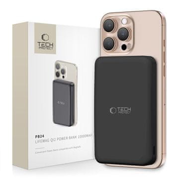 1 to 3 Tech-Protect Pb24 Lifemag Qi2 Magsafe Power Bank 10000Mah Črna
