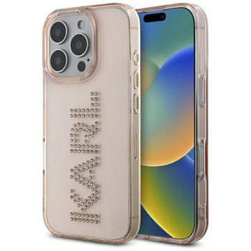 1 to 3 Ovitek Karl Lagerfeld Rhinestones Logo Za Iphone 16 Pro Eleganten In Zaščiten