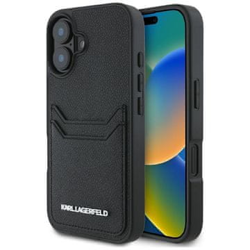 Karl Lagerfeld Ovitek Karl Lagerfeld Cardlot za iPhone 16, črne barve