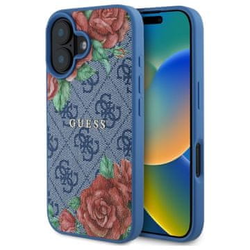 1 to 3 Ovitek Guess Za Iphone 16 6.1'' Trdi Magnetni Ovitek Z Motivom Rožic