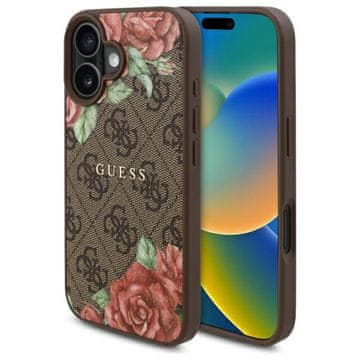 1 to 3 Guess Iphone 16 6.1 Hardcase Cvetični Vzorec Za Magsafe