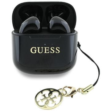 Guess Brezžične slušalke Guess Glossy Effect BT5.4 TWS, črne barve