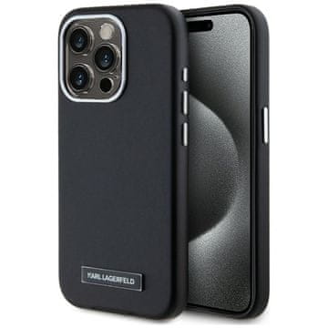 Karl Lagerfeld Ovitek Karl Lagerfeld MagSafe za iPhone 15 Pro, črne barve