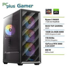 PCplus Gamer Ryzen 5 9600X 16GB 1TB SSD RTX 5060 8GB gaming namizni računalnik