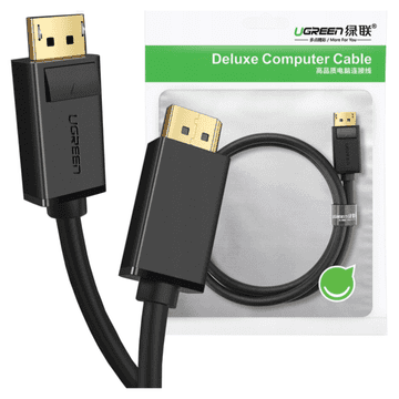Ugreen KABEL UGREEN DP102 10211 DISPLAYPORT 1.2 4K / DISPLAYPORT 1.2 4K 2 M - CZARNY