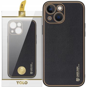 Dux Ducis Ovitek Dux Ducis Yolo za iPhone 14 Plus, eleganten, iz umetnega usnja, črne barve