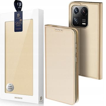 Dux Ducis Ovitek Dux Ducis Skin Pro za Xiaomi 13 Pro s preklopno denarnico in stojalom za kartice, zlat