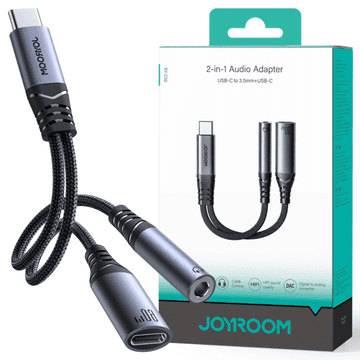 1 to 3 Joyroom Adapter Usb-C Na 3,5Mm In Usb-C Za Pametne Slušalke