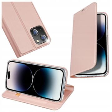 Dux Ducis Ovitek Dux Ducis Skin Pro za iPhone 15 Plus s preklopom in denarnico - roza