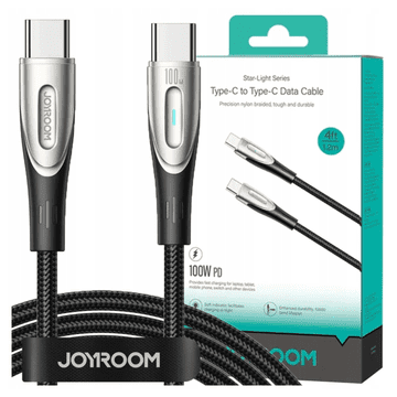 Joyroom Pioneer Series SA31-CC5 USB-C / USB-C 240W kabel 1,2 m - črne barve