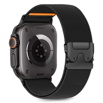 Tech-protect TECH-PROTECT NAJLONSKA ZAPONKA ZA APPLE WATCH 6 / 7 / 8 / 9 / 10 / SE / ULTRA 1 / 2 (44 / 45 / 46 / 49 MM) ČRNA