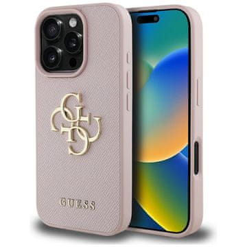 1 to 3 Guess Tpu Ovitek Za Iphone 16 Pro Z Brušenim Logotipom Velik 4G Hitro Polnjenje