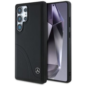 shumee Ovitek za Galaxy S25 Ultra Mercedes Leather - ovitek črne barve