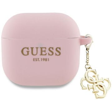1 to 3 Guess Airpods 4 Silikonski Ovitek Za Airpods 4 4G Charm Zložen