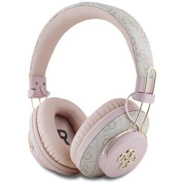 shumee Slušalke Guess ENC Metal 4G Logo Pink Bluetooth Over-Ear