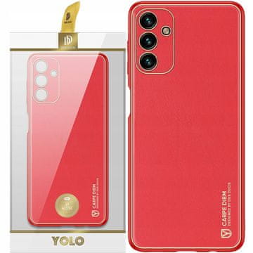 Dux Ducis Elegantni ovitek Dux Ducis Yolo iz eko usnja za Samsung Galaxy A13 5G rdeče barve