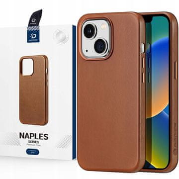 Dux Ducis Dux Ducis Naples magnetna usnjena torbica MagSafe za iPhone 14 Plus rjava