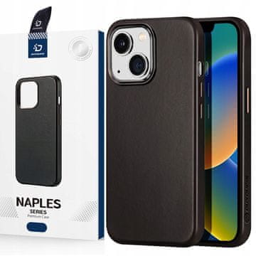 Dux Ducis Dux Ducis Naples usnjena torbica za iPhone 14 Plus (združljiva z MagSafe) temno rjava
