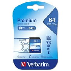 1 to 3 Spominska Kartica Verbatim 64Gb Sdxc U1 Za Kamero 4K V10