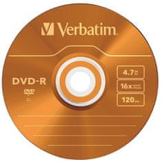 1 to 3 Verbatim Dvd-R 4.7Gb 16X Za Kopiranje Podatkov In Večpredstavnosti 5 Kosov