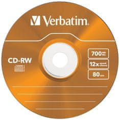 1 to 3 Verbatim Cd-Rw 700Mb 8-12X 5 Kosov Za Snemalnik Za Prenosnik
