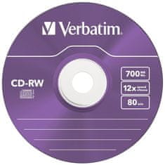 1 to 3 Verbatim Cd-Rw 700Mb 8-12X 5 Kosov Za Snemalnik Za Prenosnik