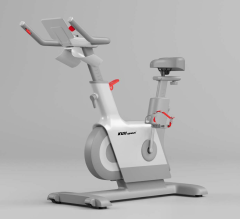 Kubisport Magnetni kolesarski trenažer BC91K brezžičen, energetsko samozadosten z bluetoothom bele barve